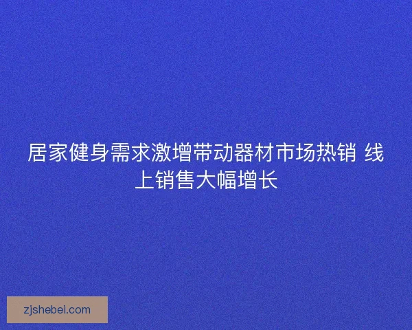 居家健身需求激增带动器材市场热销 线上销售大幅增长